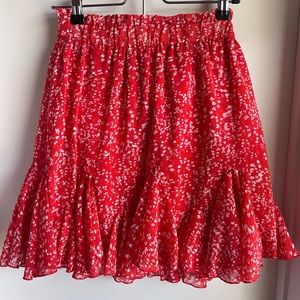 Red Summer Skirt Lightweight Like New